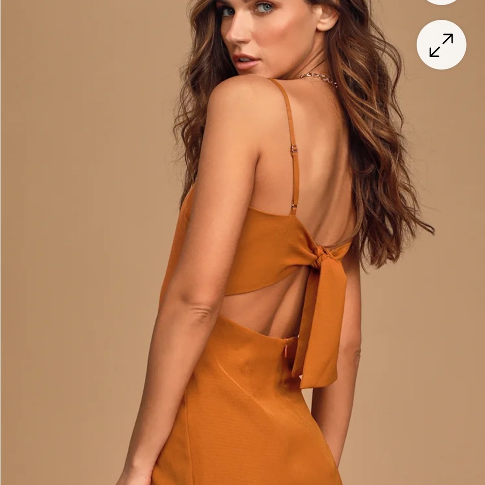 Lulu’s Toast to Life Rust Brown Mini Dress